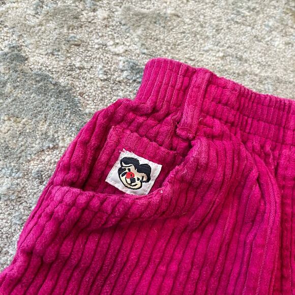 Vintage Rebel Wide Whale Pink Cord Pants 12 Months - Picture 2 of 10